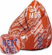 Sedací vak Pearshape s podnožkou Gamer Next Level-Velvet