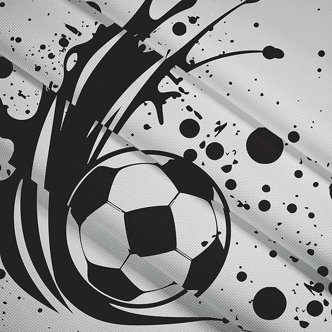Birnenförmiger Sitzsack mit Fußstütze I Love Football-Velvet
