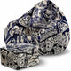 Paradise Sitzsack mit Fußhocker Black Tattoos-Velvet