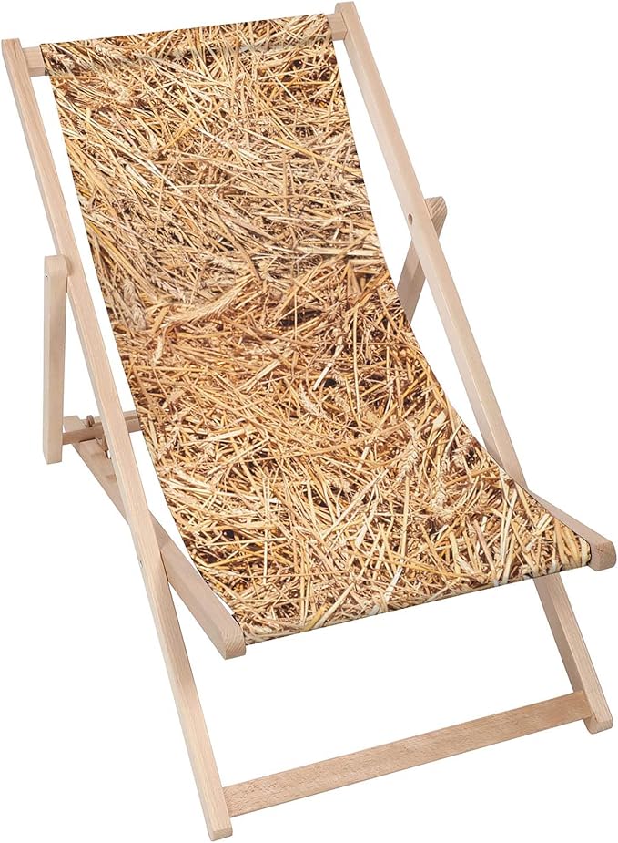 Holzliegestuhl Dorfstroh