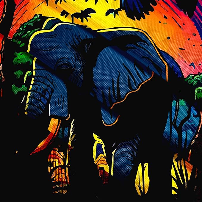 Sitzpouf Birnenform mit Fußstütze Elefant-Oxford