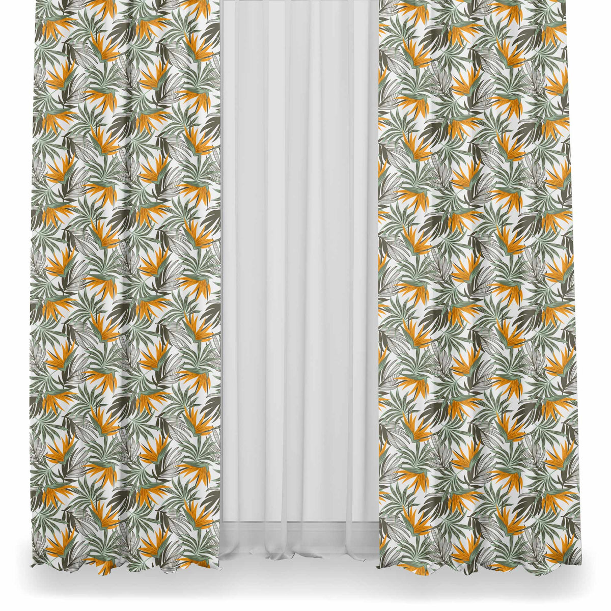 Orange Strelitzie-Flache Mikrofaser