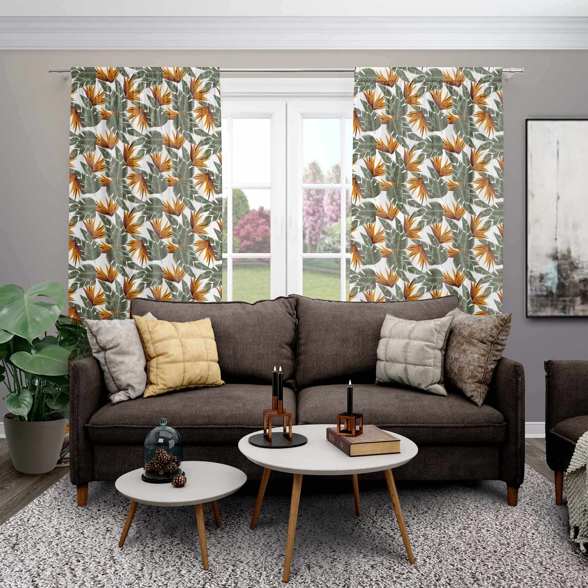Tropical Strelitzia-Tablecloth Fabric