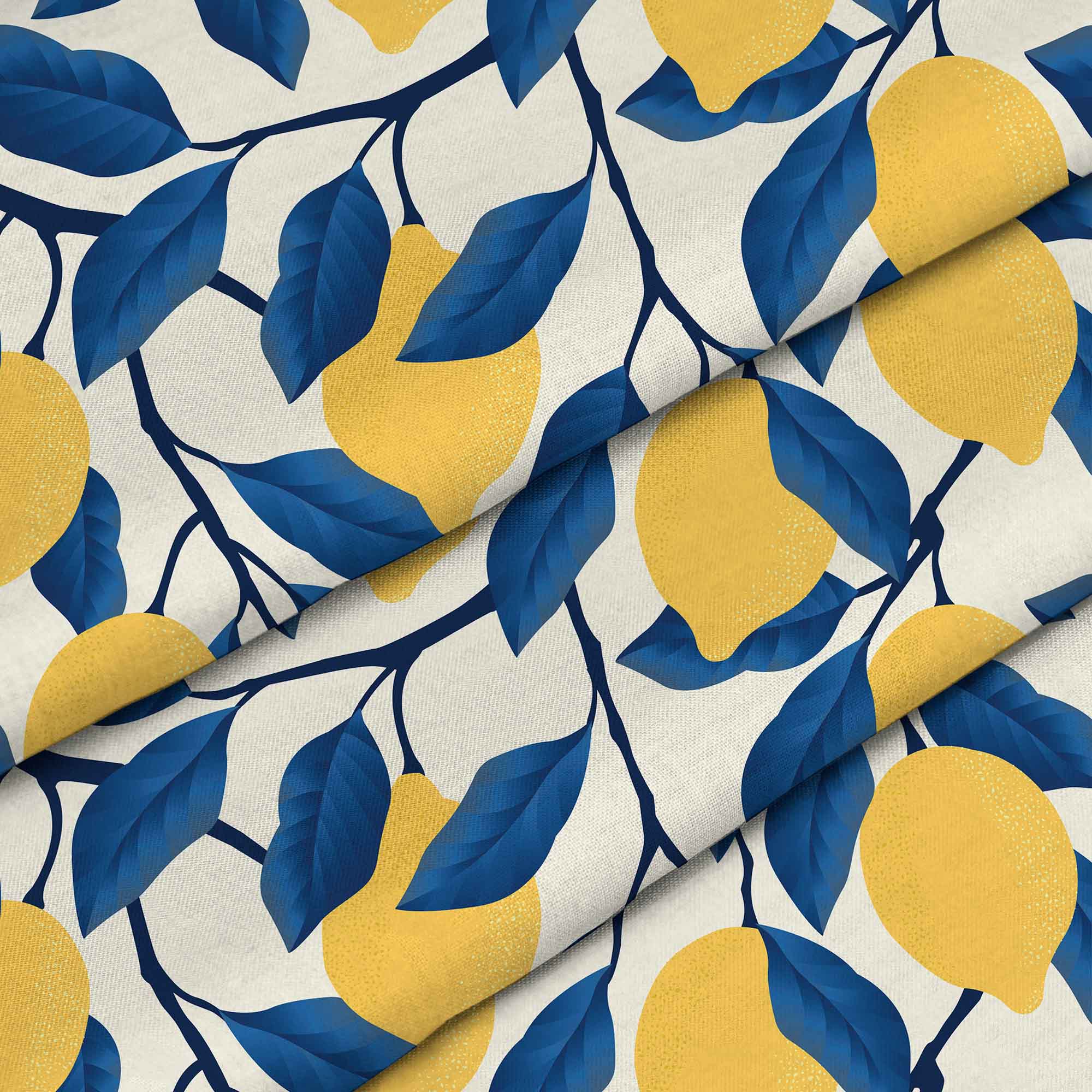 Tropical Lemons-Tablecloth Fabric
