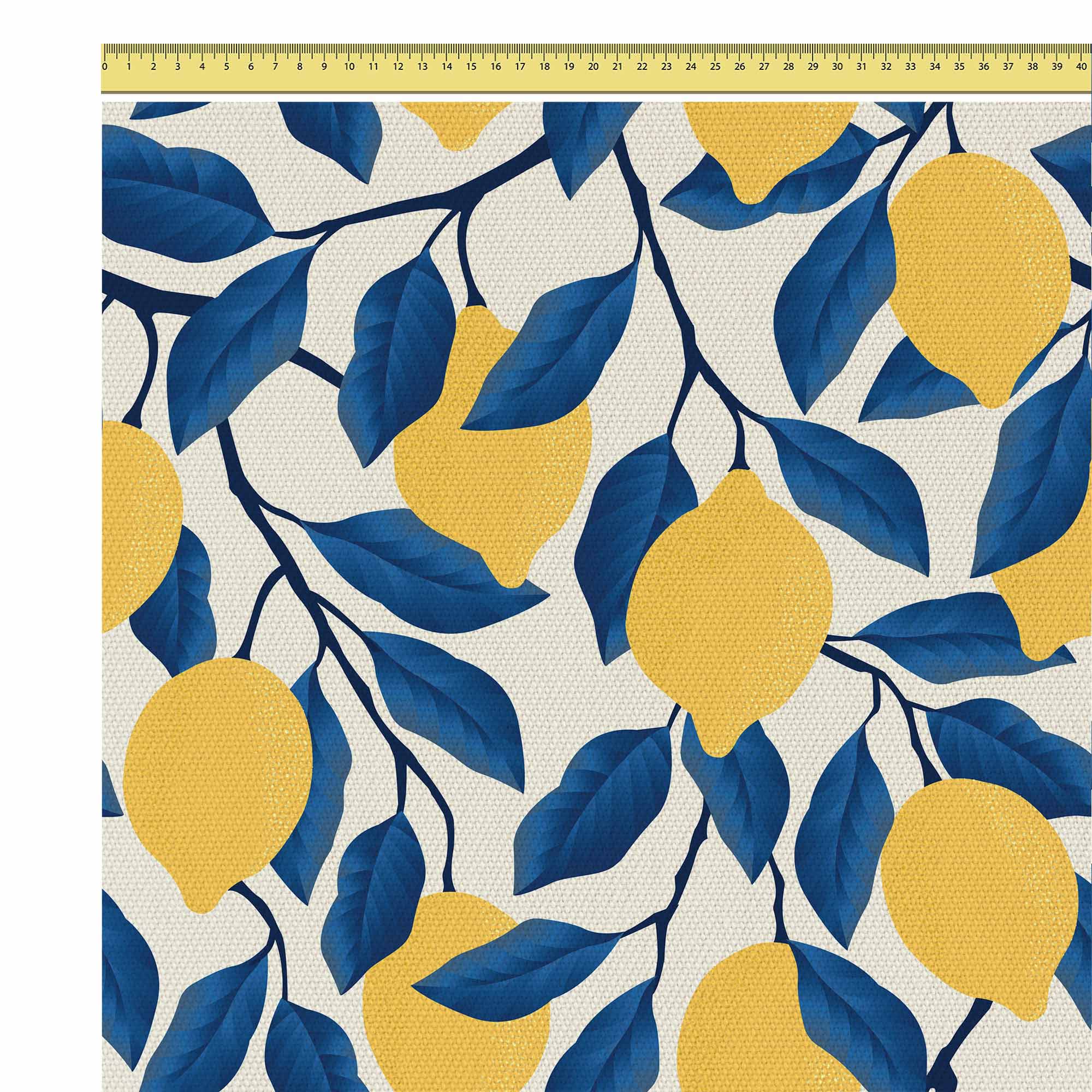 Tropical Lemons-Tablecloth Fabric