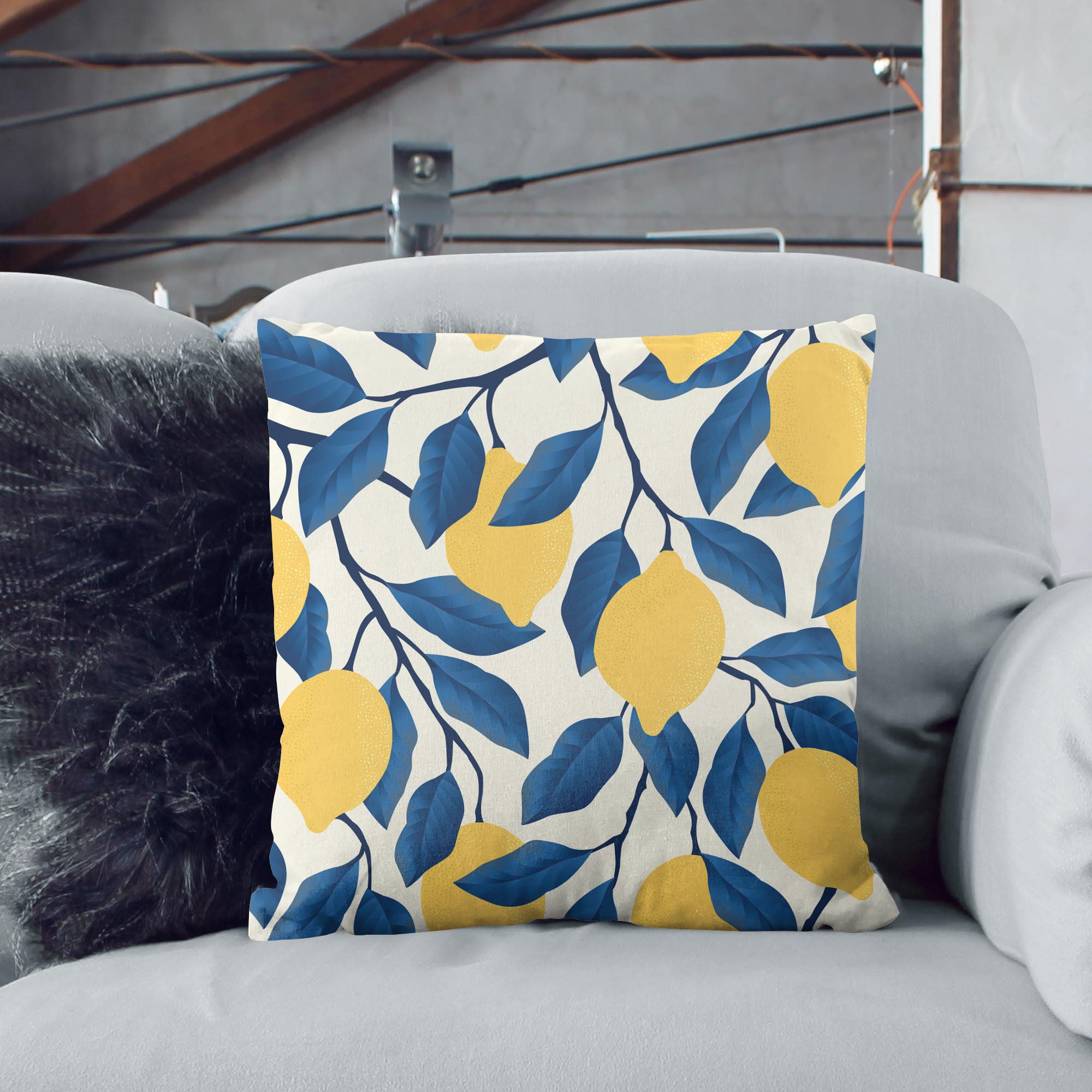 Tropical Lemons-Tablecloth Fabric