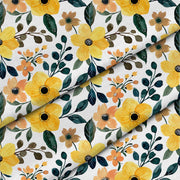 Yellow Floral Watercolor-Velvet