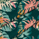 Tropical Abstract Leaves-Flat Microfiber