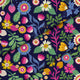 Exotic Floral-Tablecloth Fabric