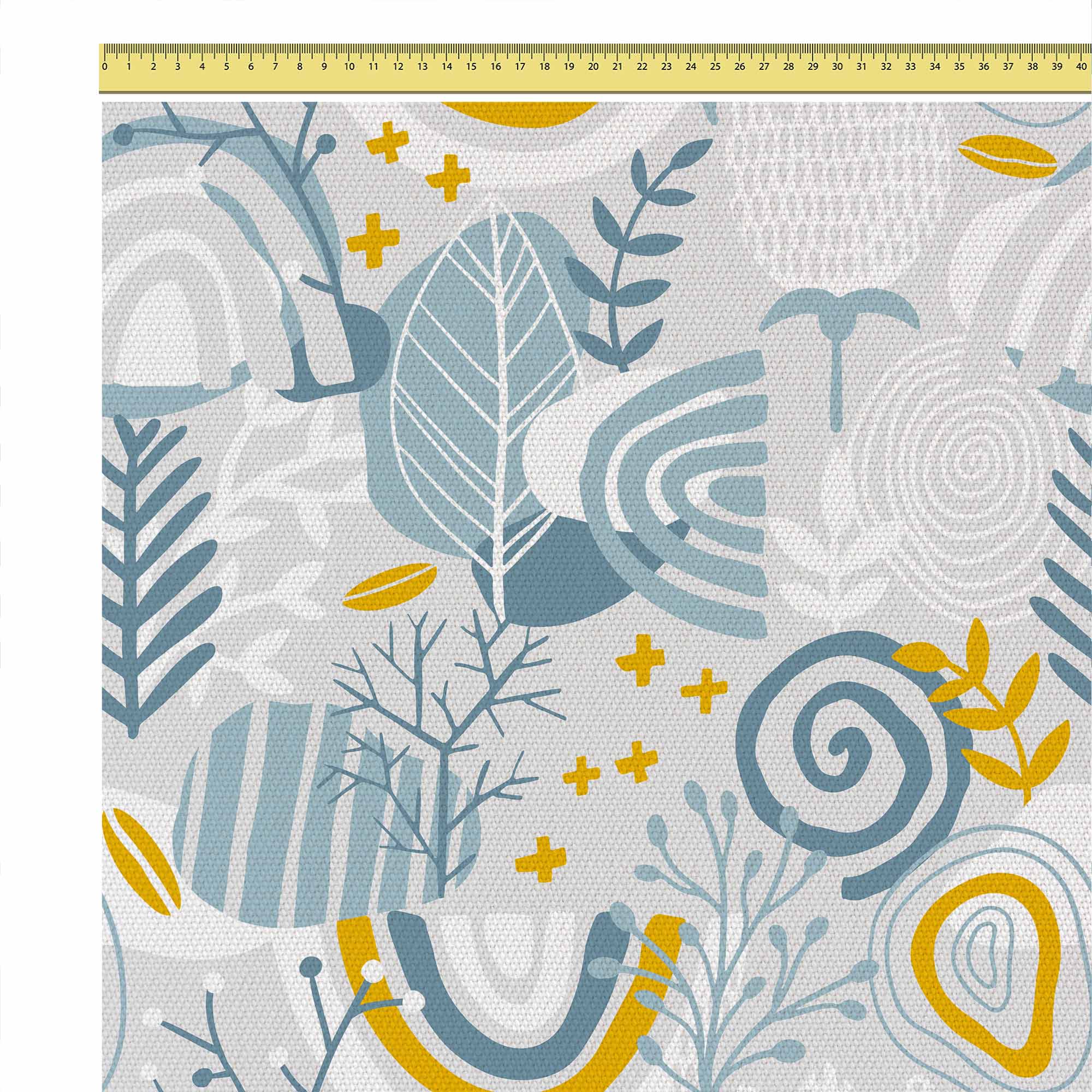 Grey Floral Pattern-Velvet