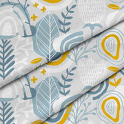 Grey Floral Pattern-Velvet
