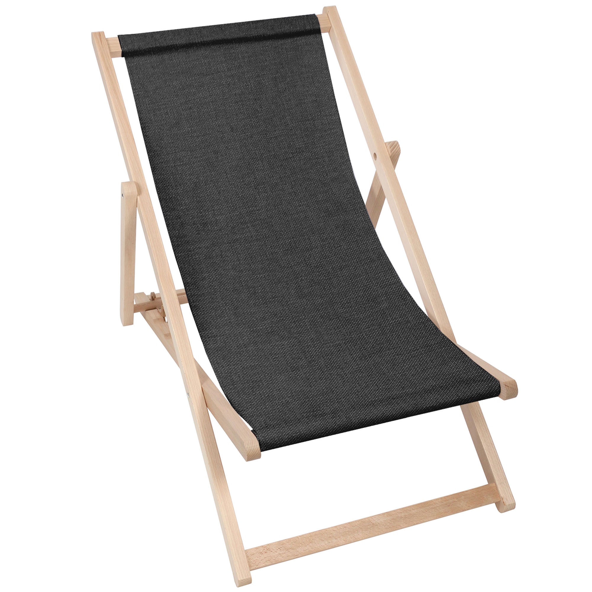 Dřevěné lehátko imitace lnu Stony Beach