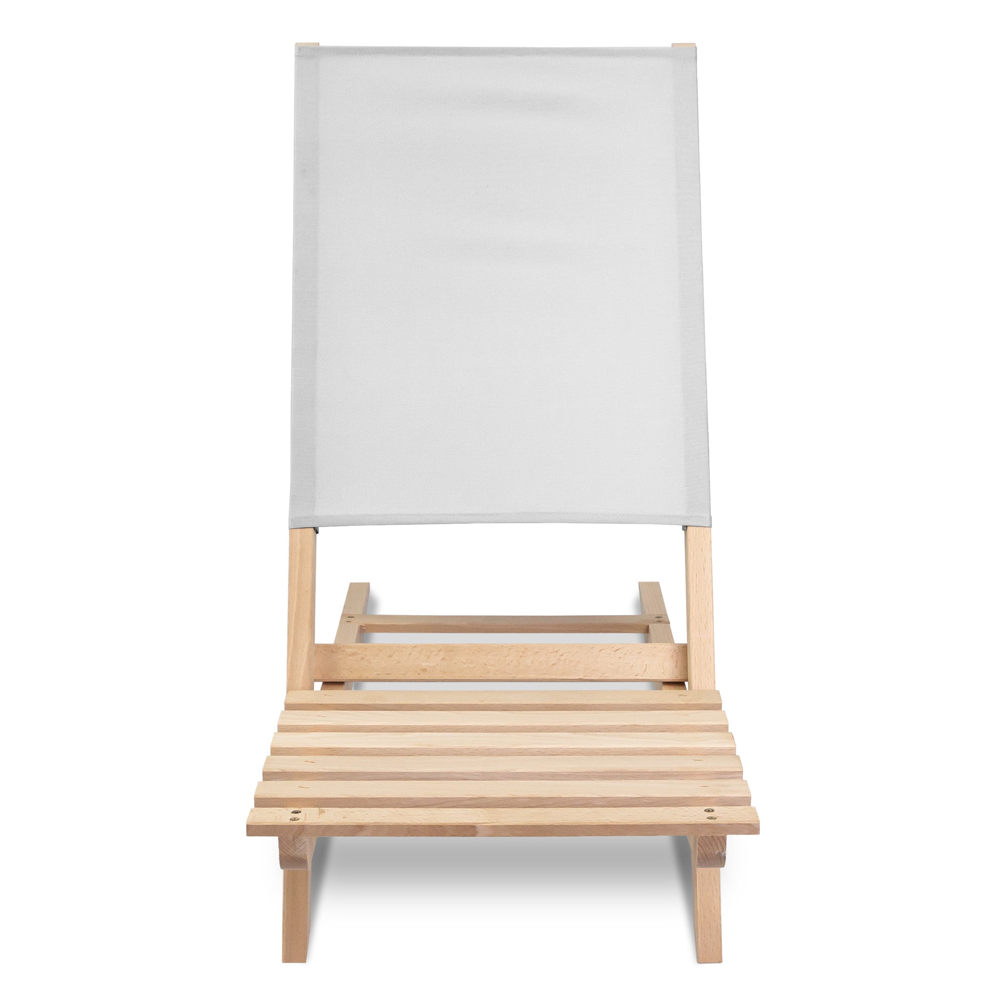 Folding Beach Chair Pale Grey