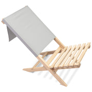 Folding Beach Chair Pale Grey