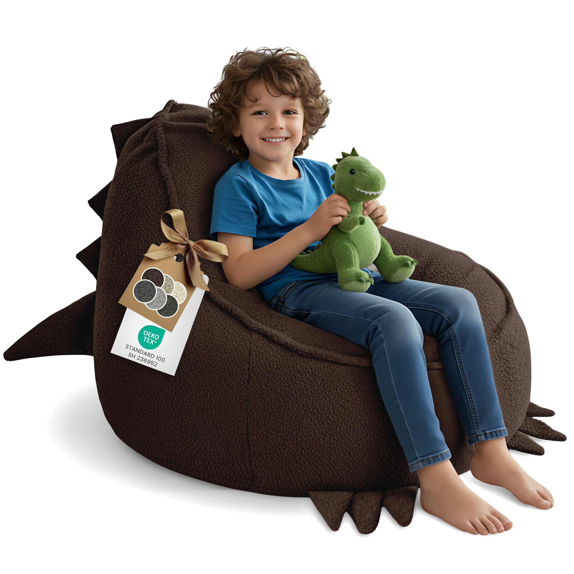 Sitzpouf Animo Dino Kakaobraun