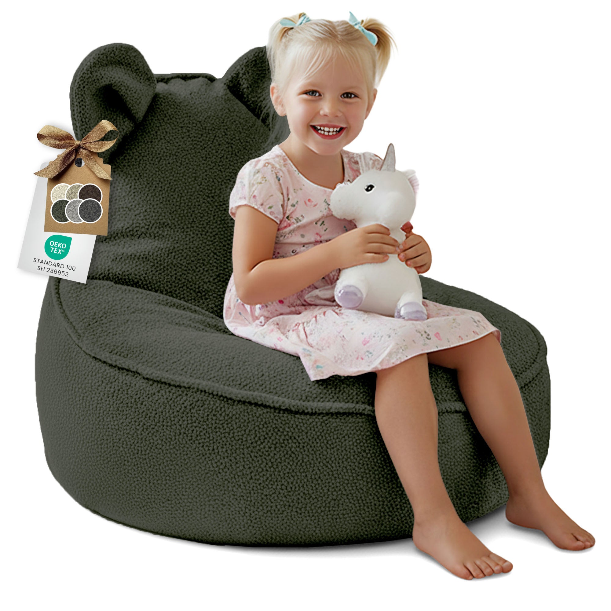 Sitzpouf Animo Maus Perlgrau