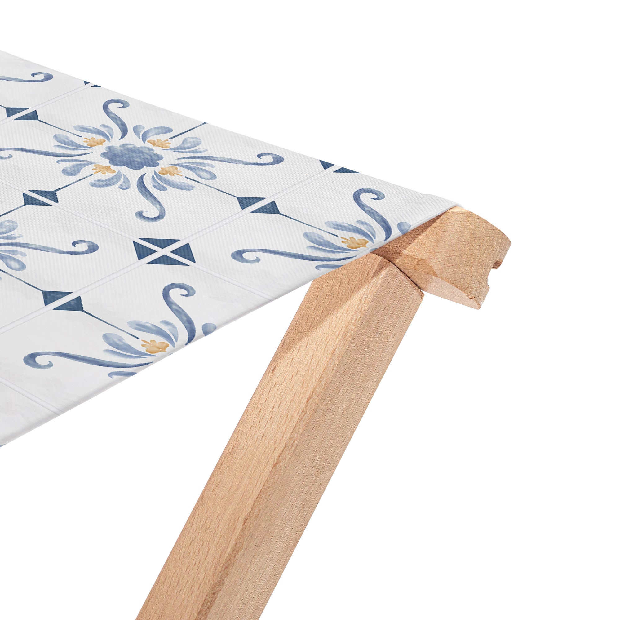 Stuhl Blaue und Gelbe Fliesen