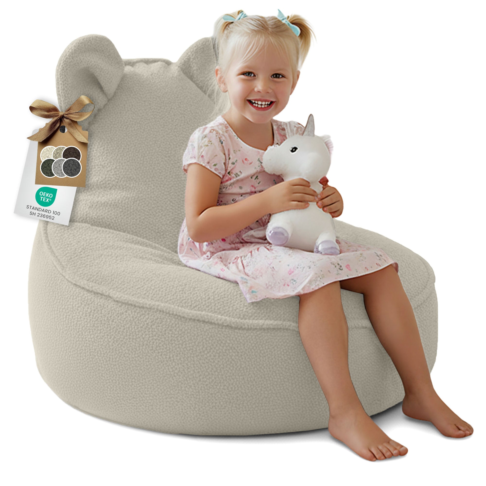 Sitzpouf Animo Maus Perlgrau