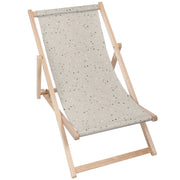 Holzliegestuhl Beige Muster mit Punkten-M