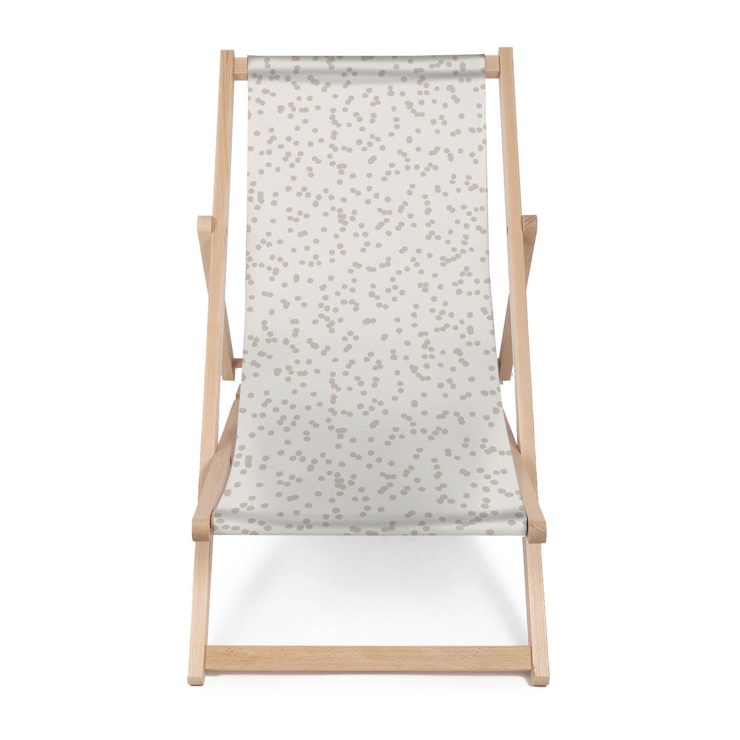 Drevené ležadlo Beige Dots -M