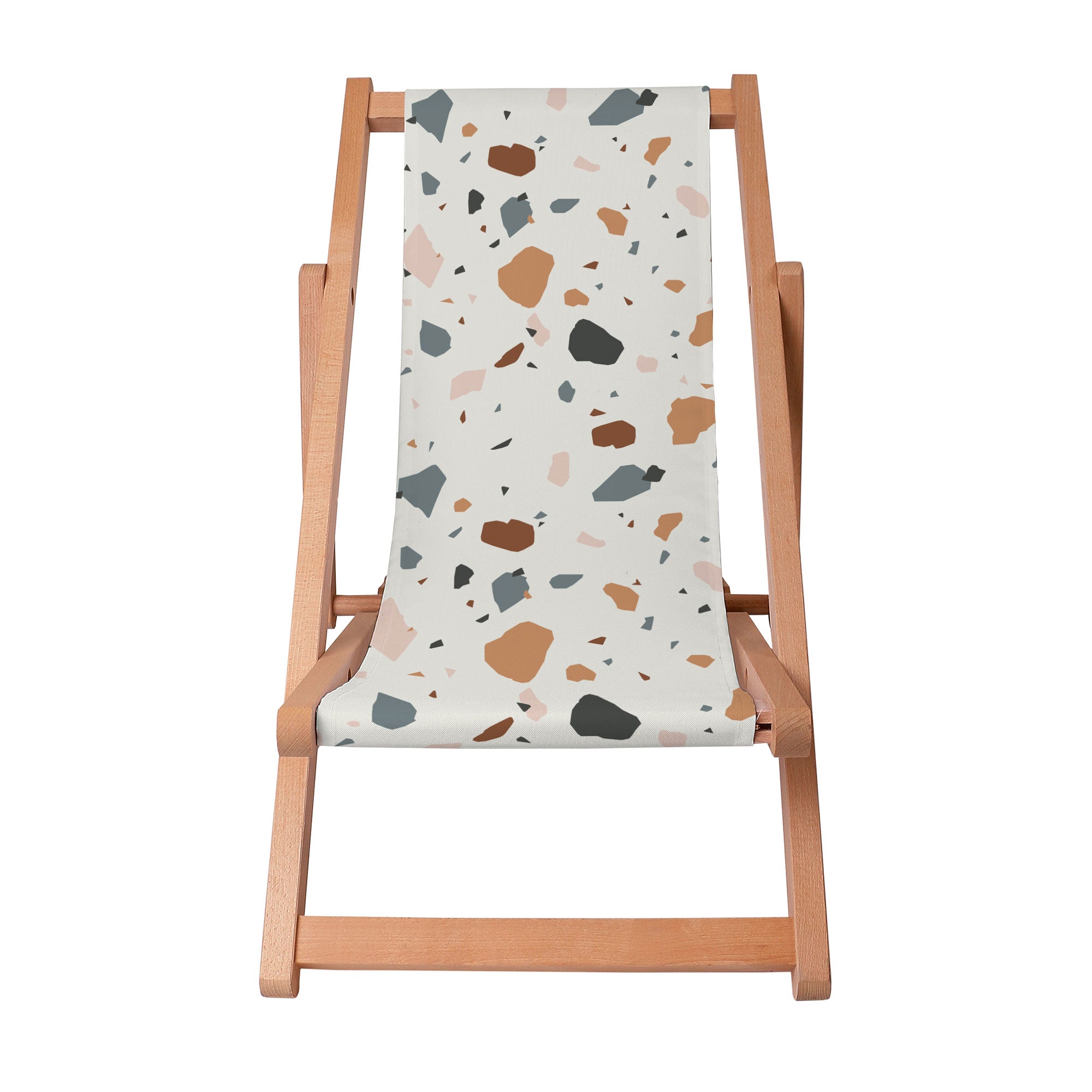 Holzliegestuhl Ecru Terrazzo