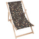 Wooden Deck Chair Retro Leaves-M