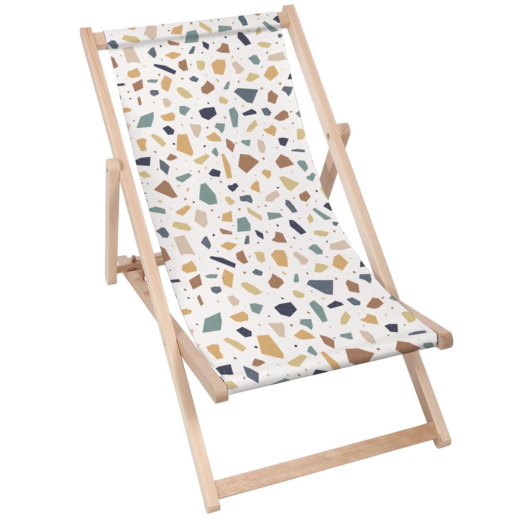 Holzliegestuhl Vintage Terrazzo-M