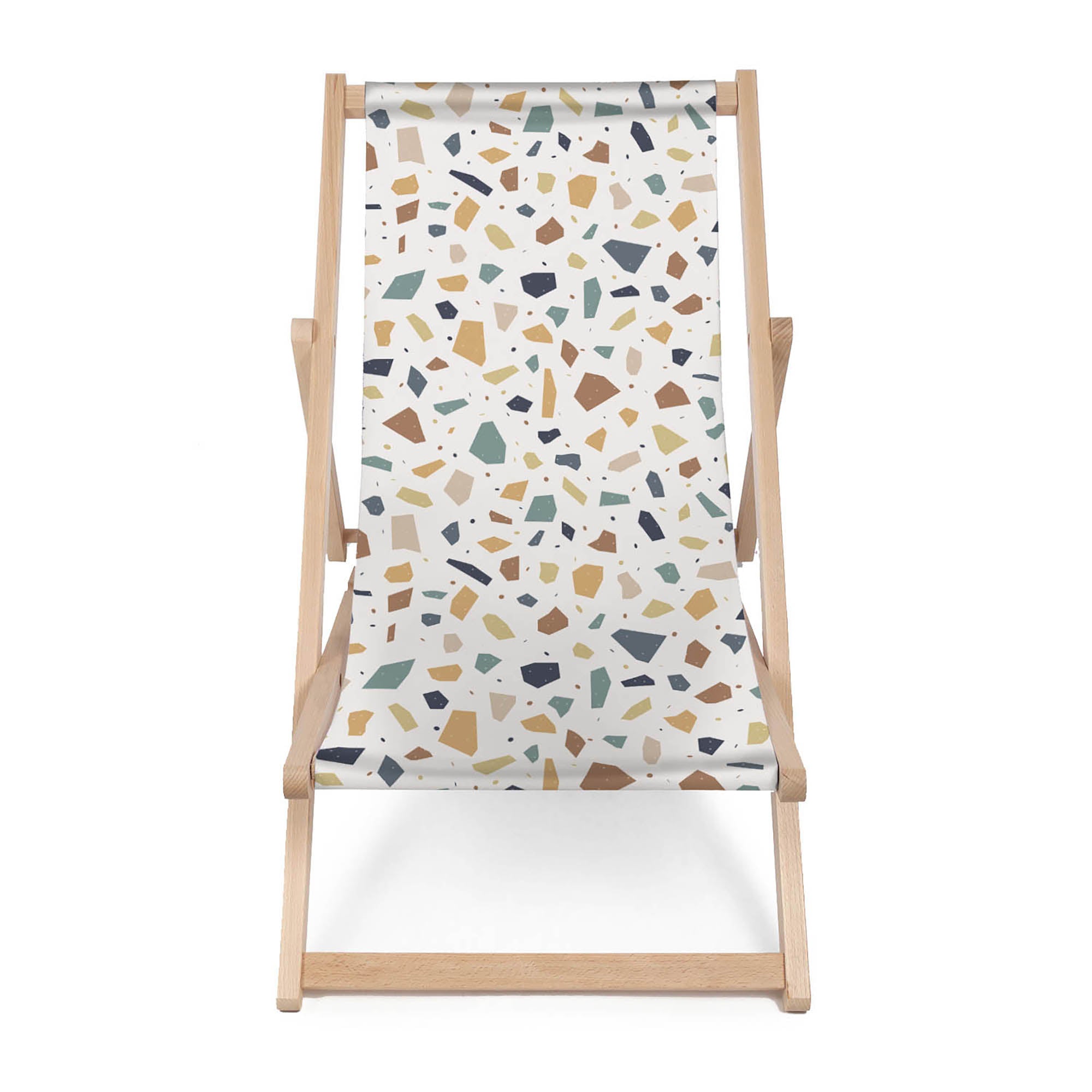 Holzliegestuhl Vintage Terrazzo-M