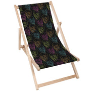 Holzliegestuhl Black Skull-M