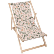 Holzliegestuhl Botanical Beige Pattern-M