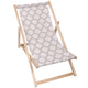 Wooden Deck Chair Daisies on Grey-S