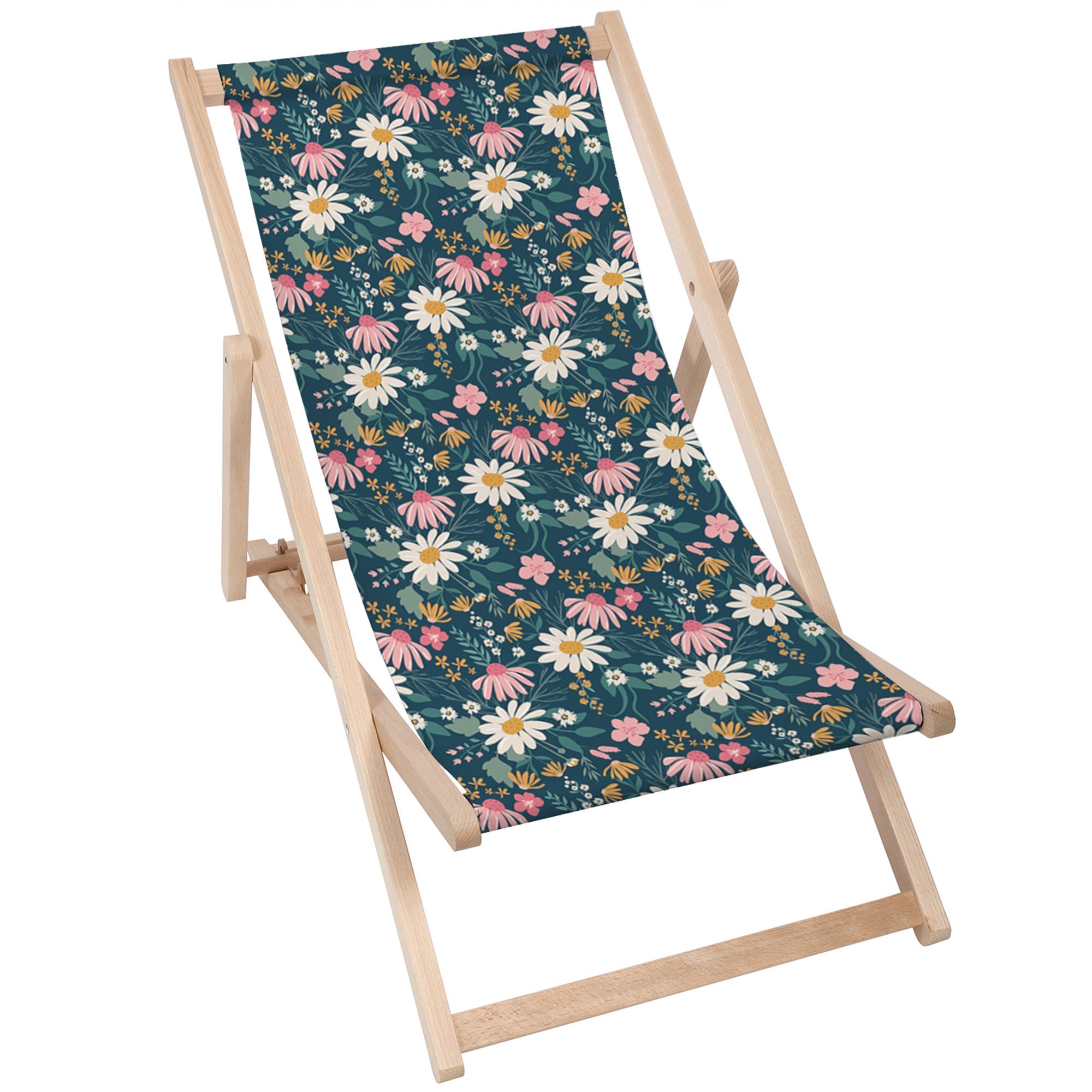 Holzliegestuhl Daisy Meadow-M