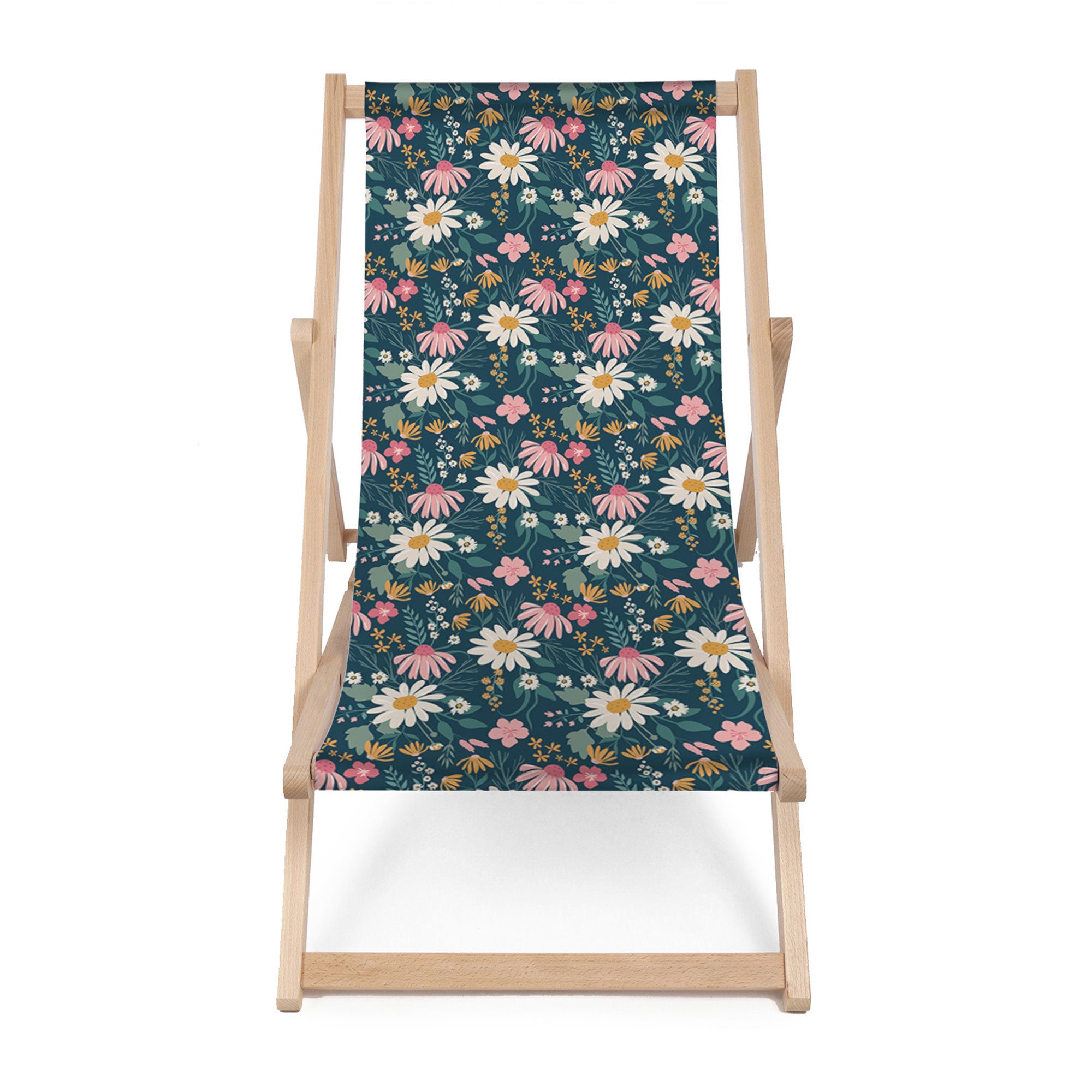 Holzliegestuhl Daisy Meadow-M