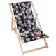 Holzliegestuhl Dark Botanic Pink-M