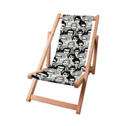Holzliegestuhl Gesicht