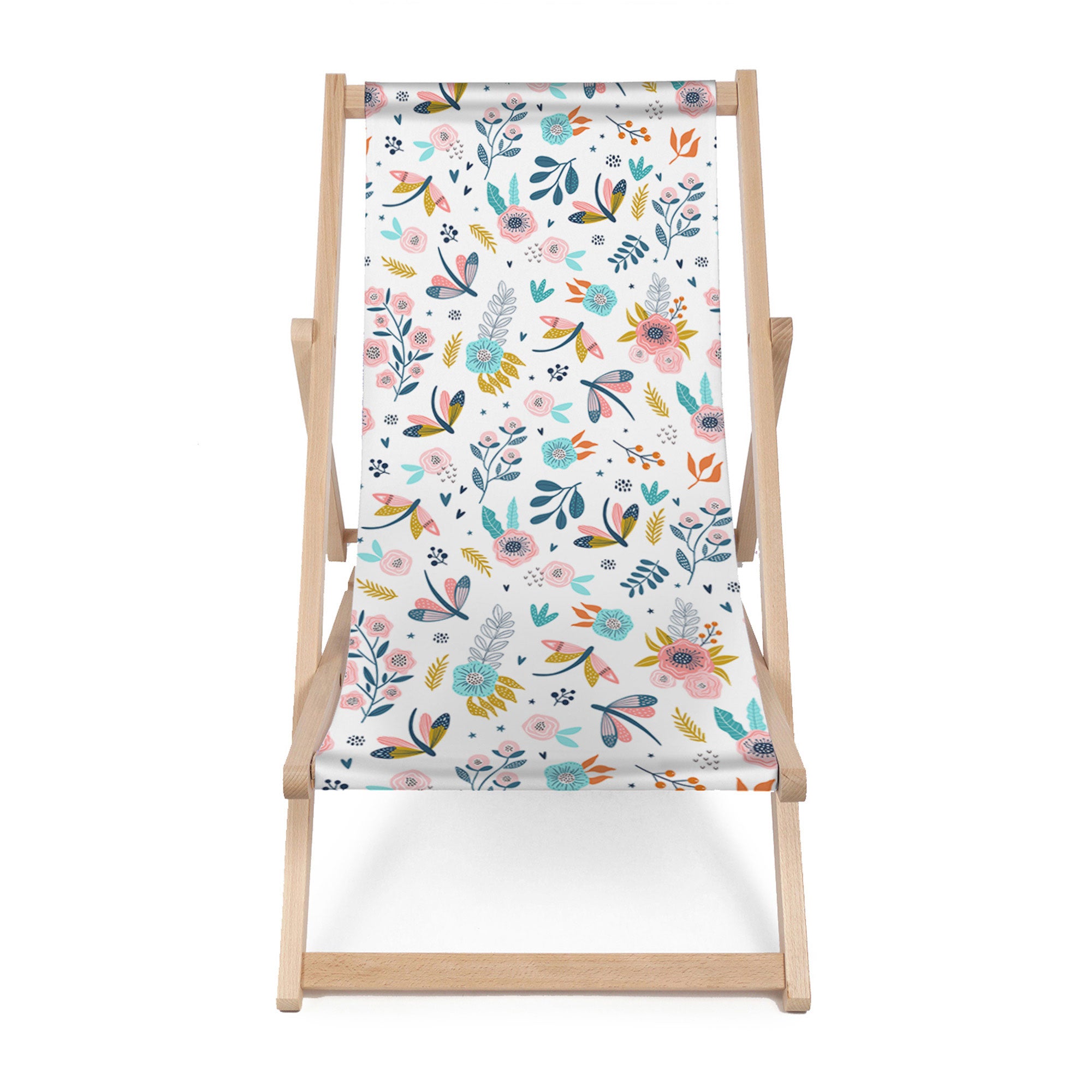 Holzliegestuhl Leben in den Blumen-M