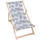 Holzliegestuhl Splash Blumenmuster-M
