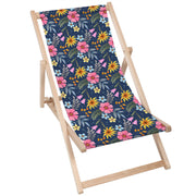 Holzliegestuhl Frühlingsblumen-M