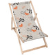 Wooden Deck Chair Sunny Autumn Flowers-M