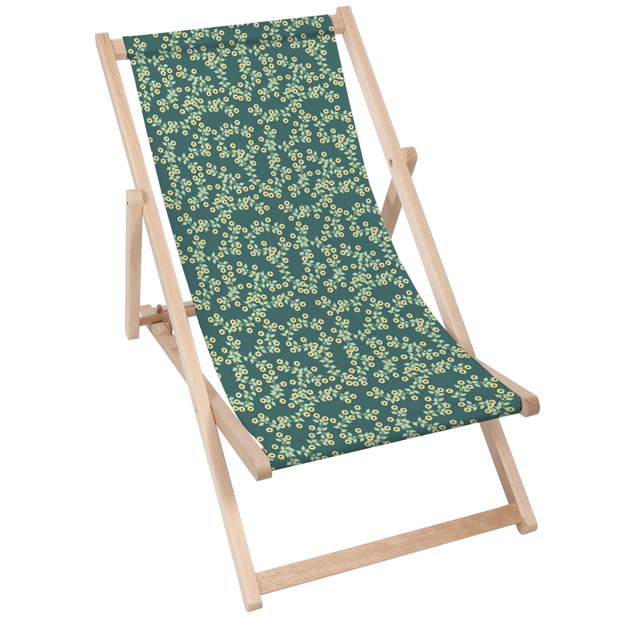 Holzliegestuhl Kleine Blumen-M