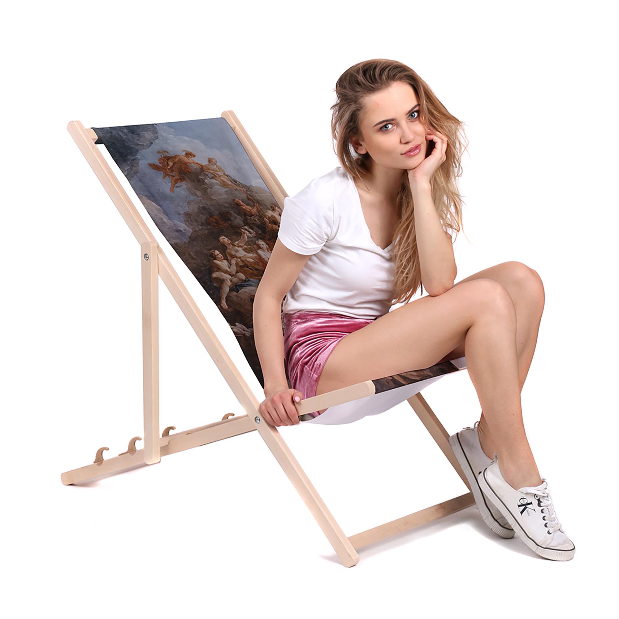 Holzliegestuhl Art