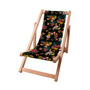 Wooden Deck Chair Dark Jungle-S