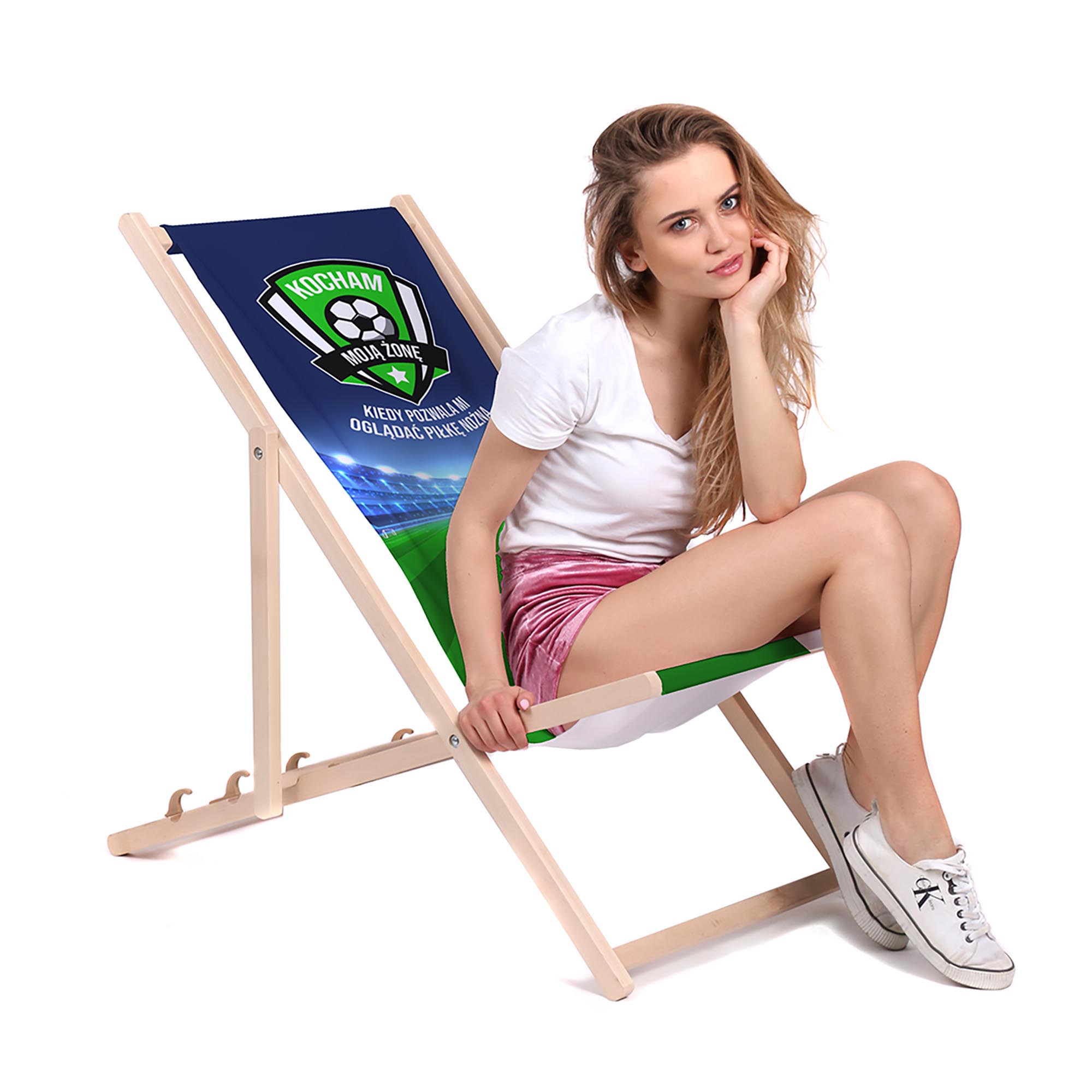 Holzliegestuhl Ich liebe meine Frau