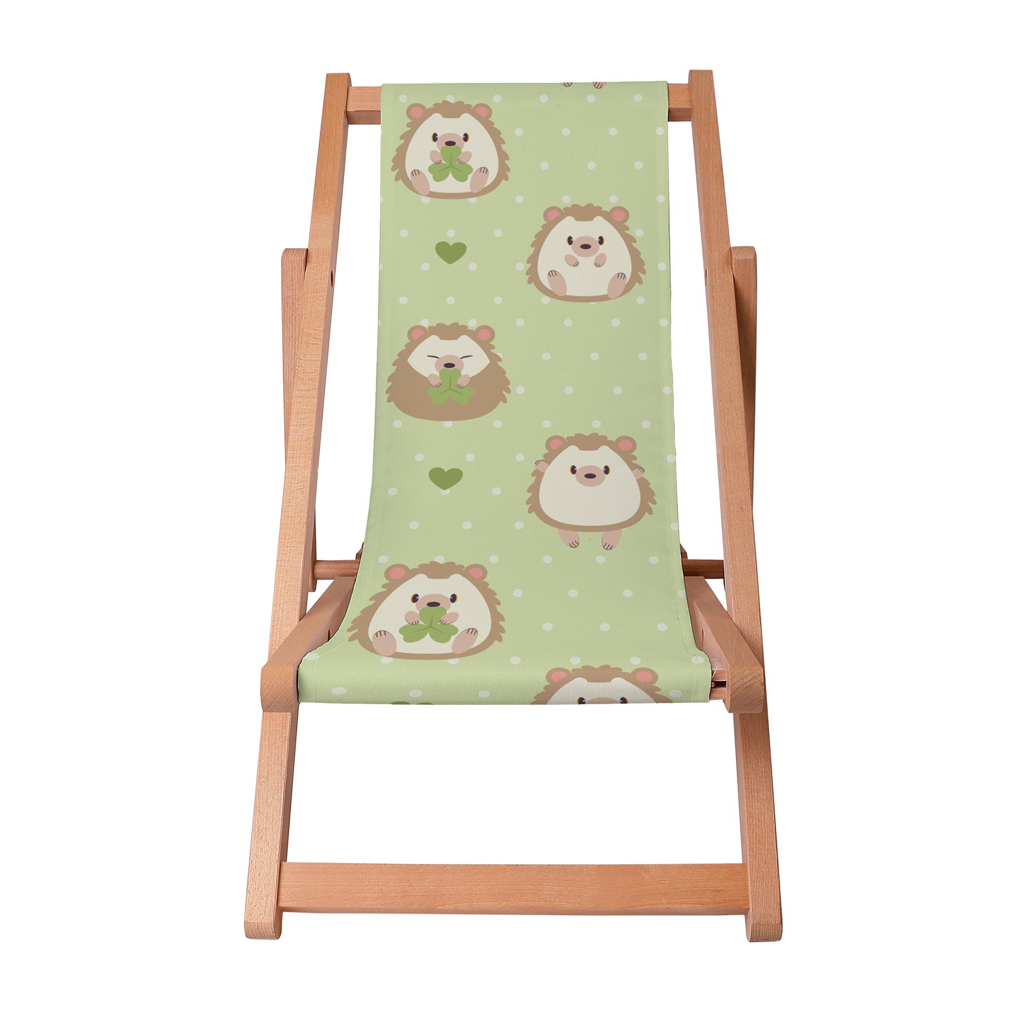 Holzliegestuhl Igel und Gras-S