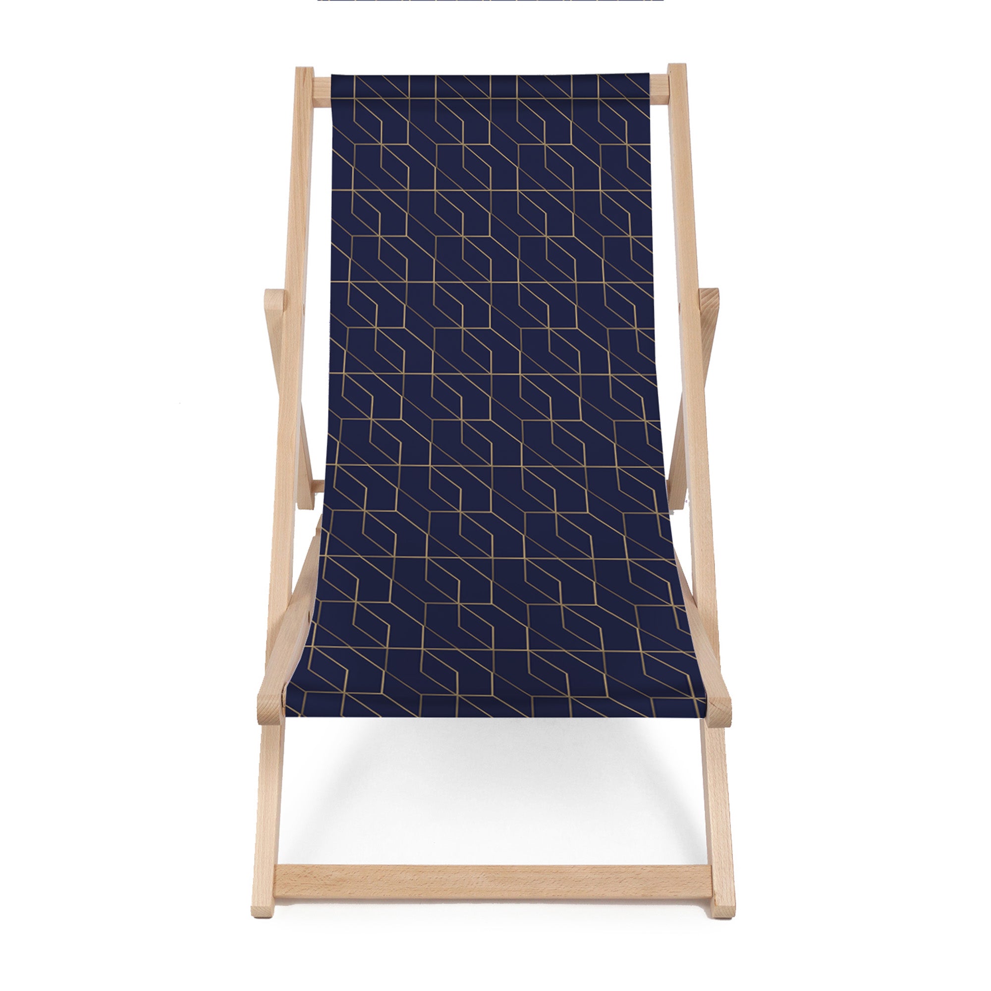 Holzliegestuhl Gold Luxus Muster-M