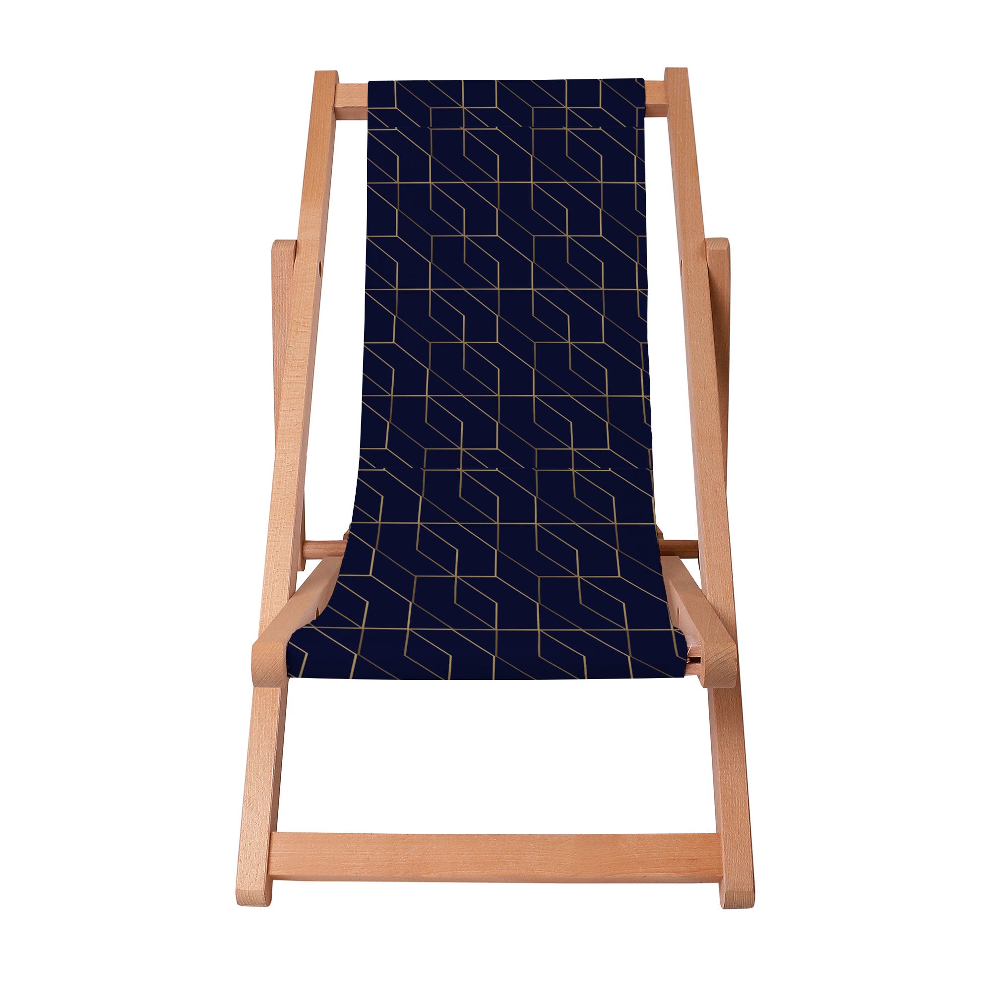 Holzliegestuhl Gold Luxus Muster-S