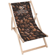Holzliegestuhl Kaffeeliebhaber