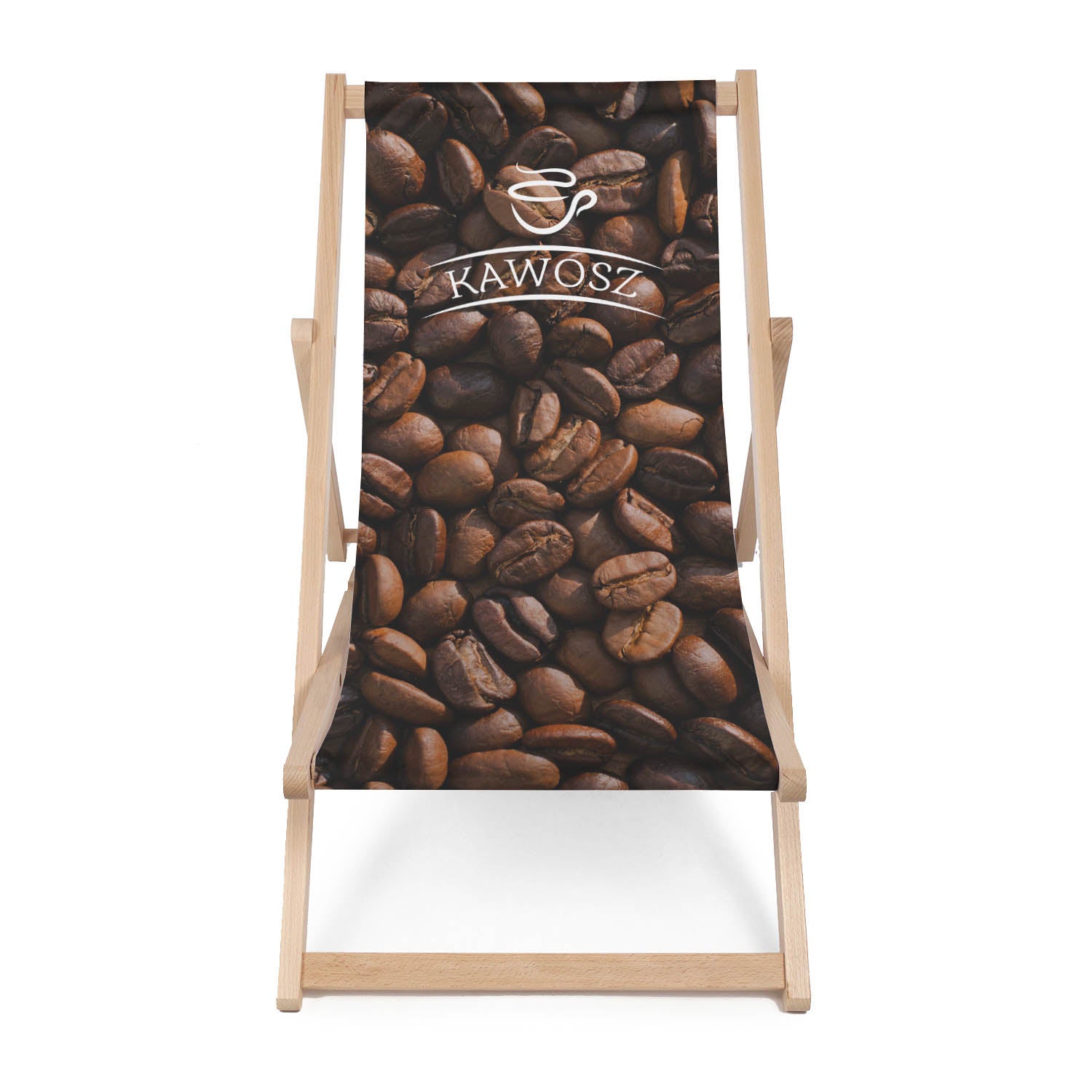 Holzliegestuhl Kaffeeliebhaber