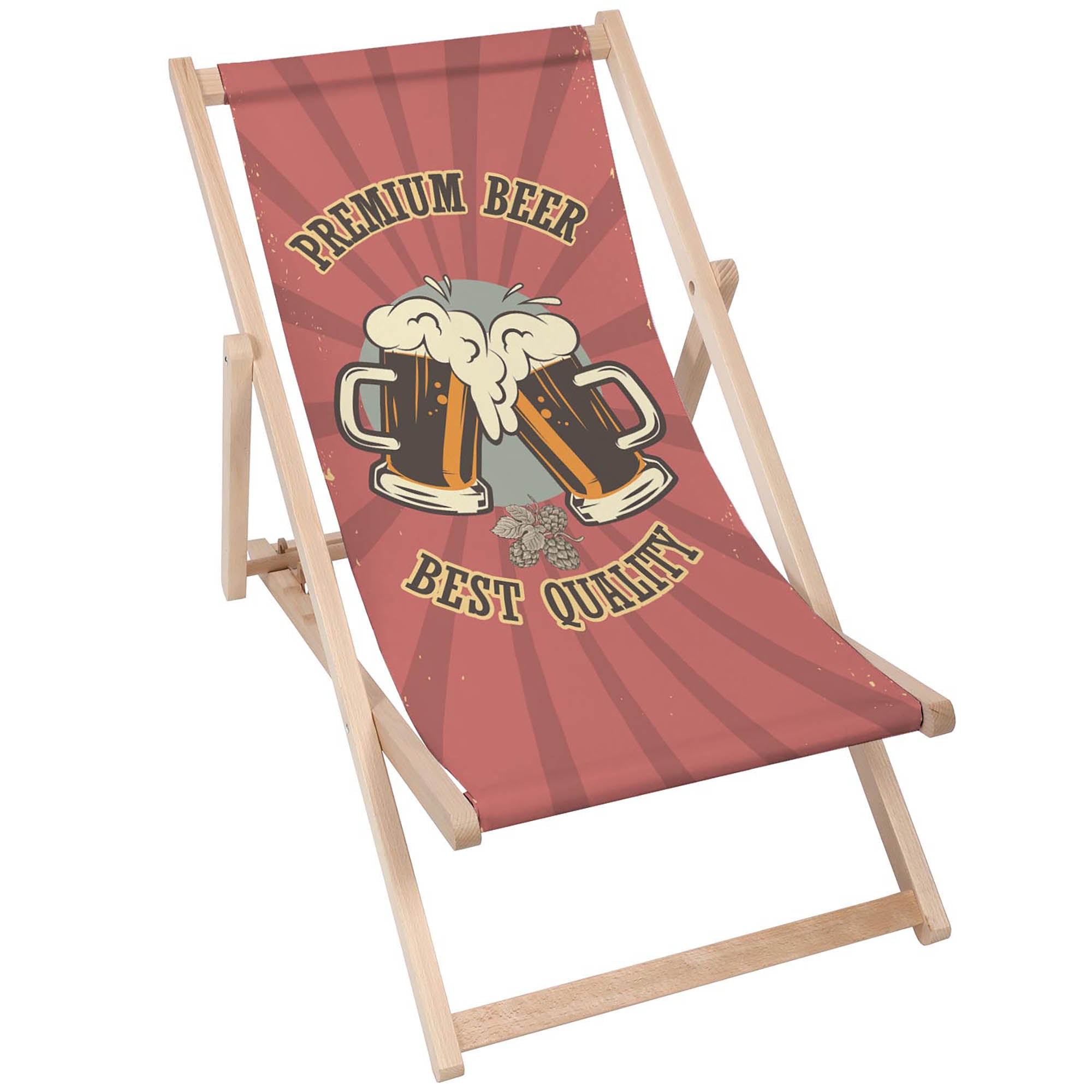 Holzliegestuhl Premium Bier