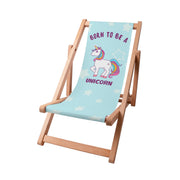 Leżak drewniany Born to be a unicorn-S